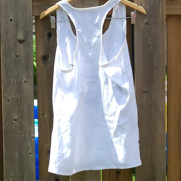 ATTITUDE FEATHER PRINT Tank Top Women's Size 6 Light weight Flowy - Picture 4 of 5